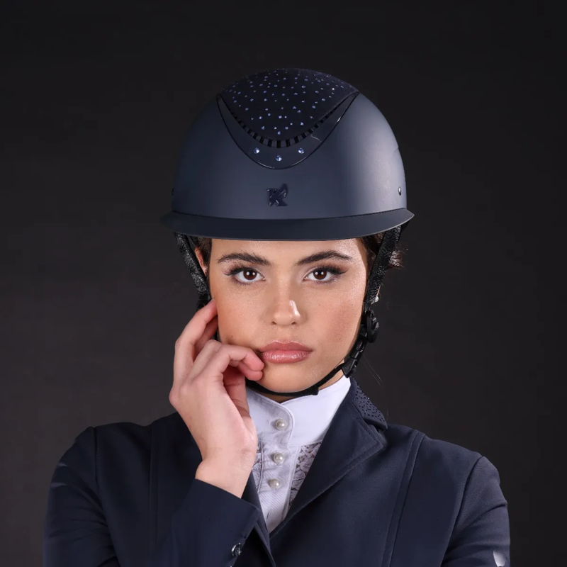 Shires Karben Viola Ellipse Riding Hat - Navy-4